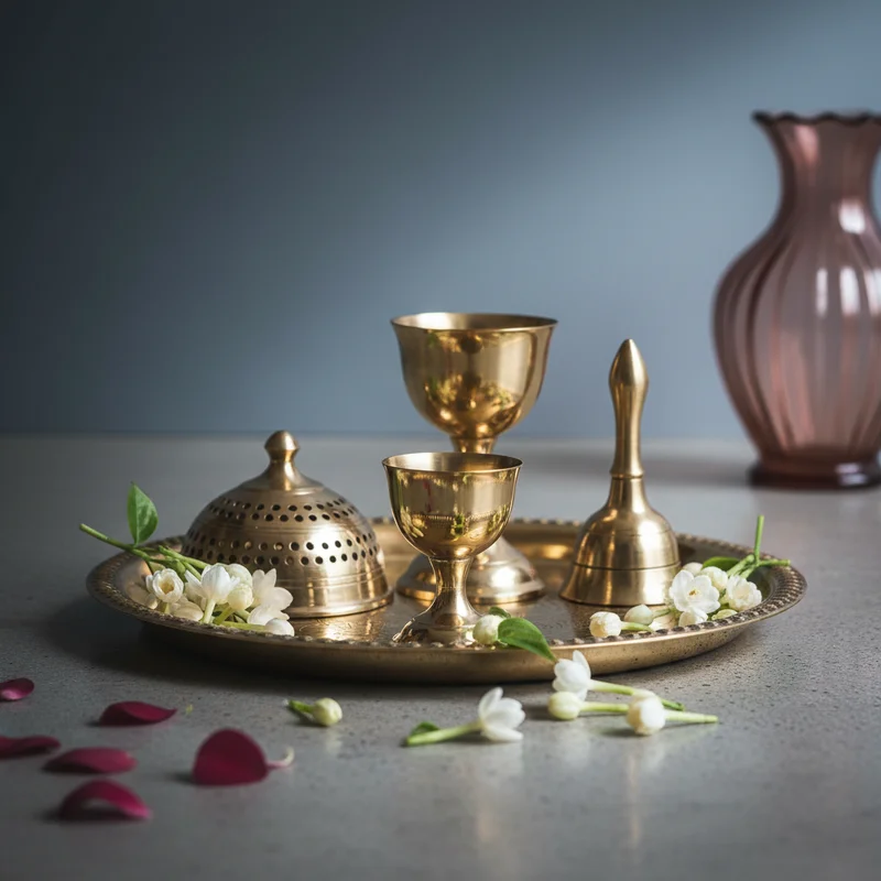 Festive Golden Display Tray