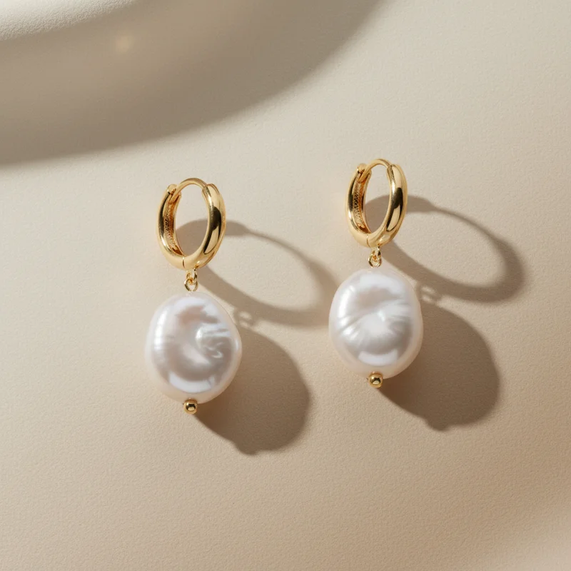 Elegant pearl drop earrings