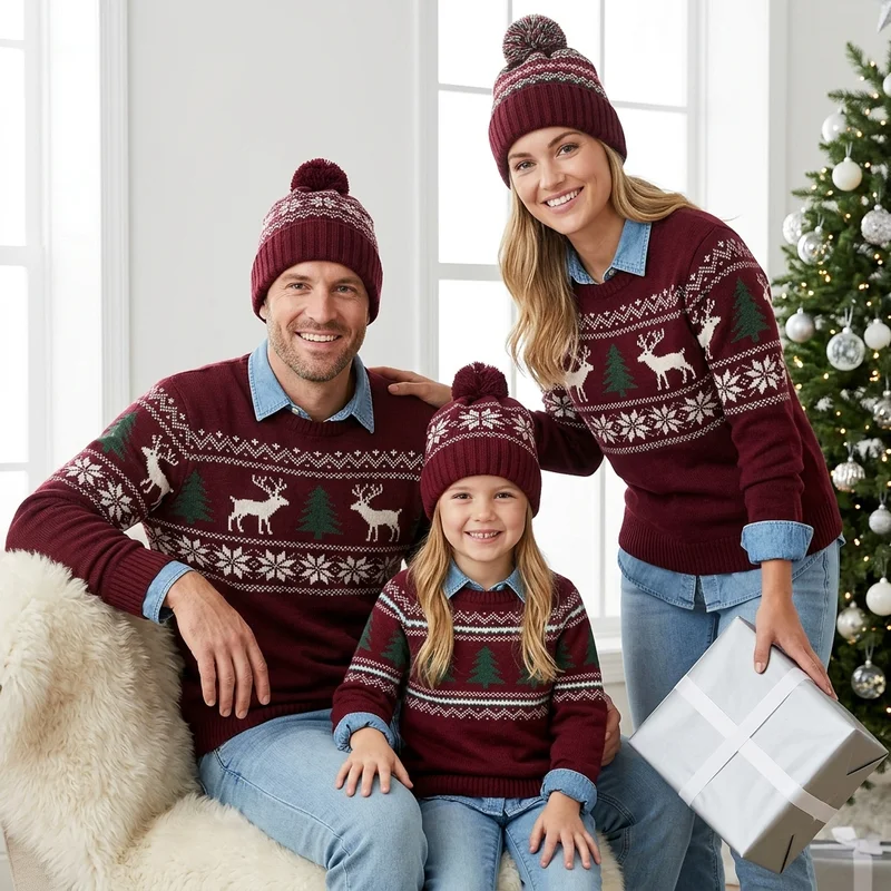 Matching family Christmas sweaters