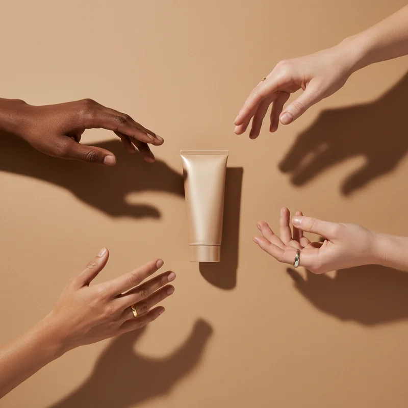 Diverse hands in motion