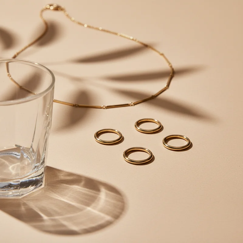 Elegant Gold Rings Display