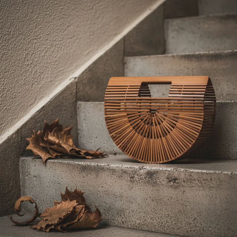 Chic Woven Rattan Handbag