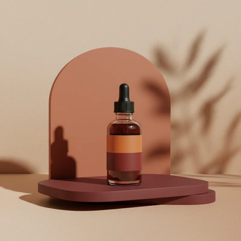 Luxury serum on terracotta