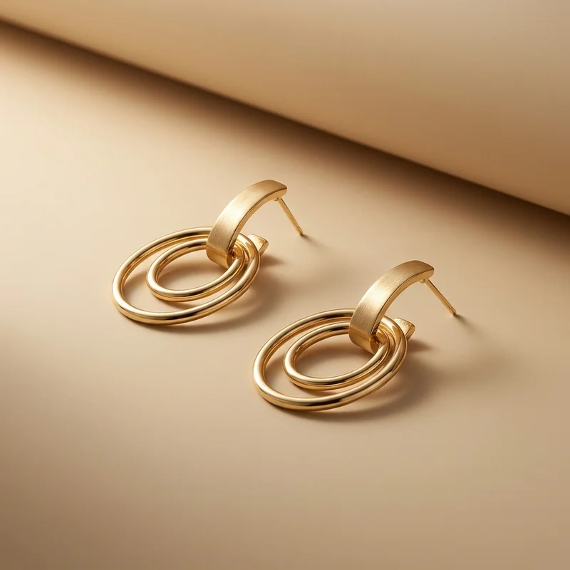 Elegant gold hoop earrings