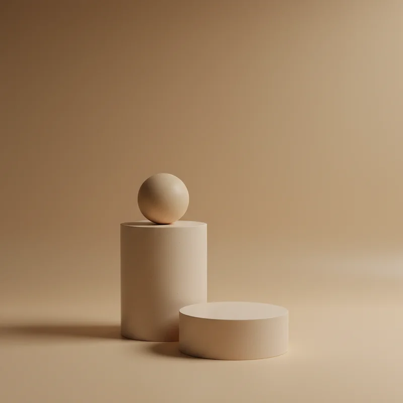 Minimalist product display pedestals