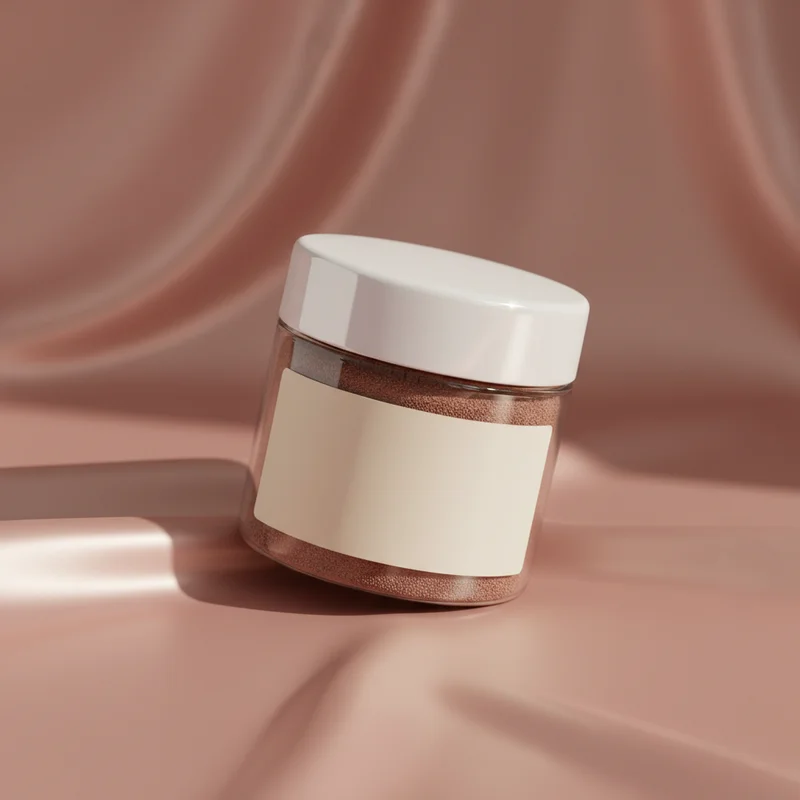 Luxury skincare on pink silk