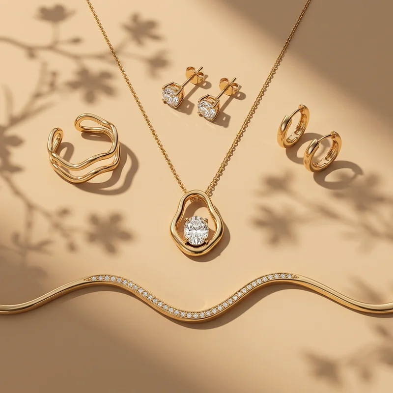 Elegant gold jewelry collection