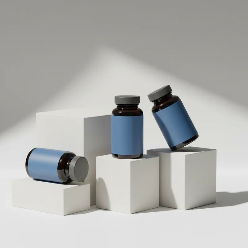 Modern Supplement Bottle Display