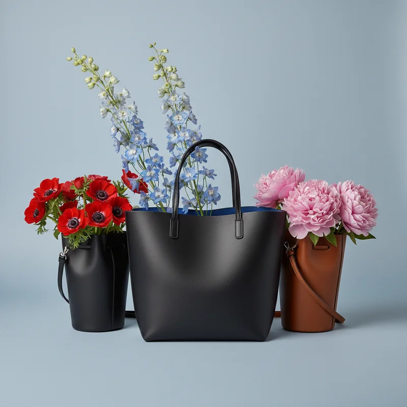 Chic handbags with flowers