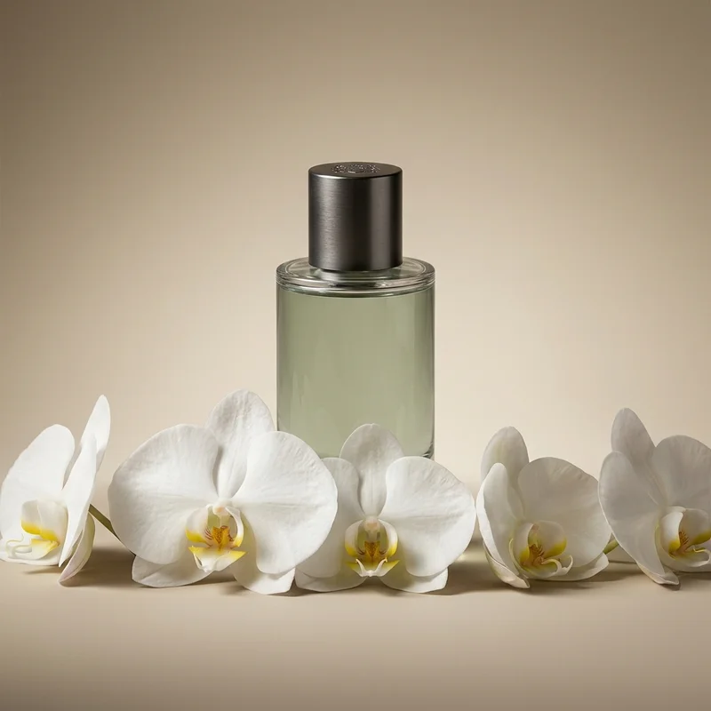 Elegant perfume with orchids