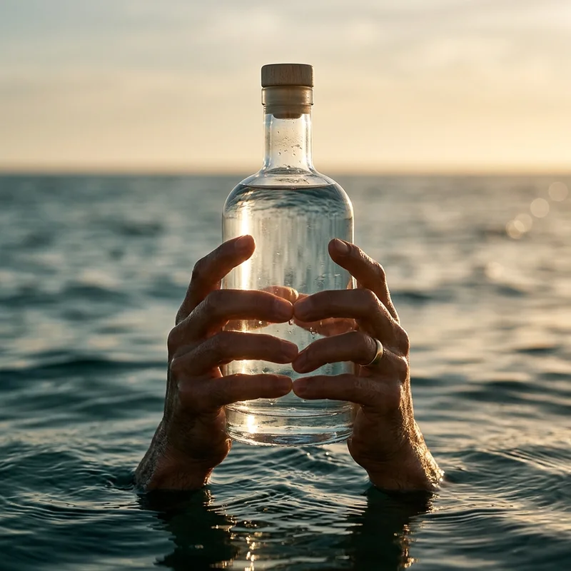 Golden hour ocean bottle