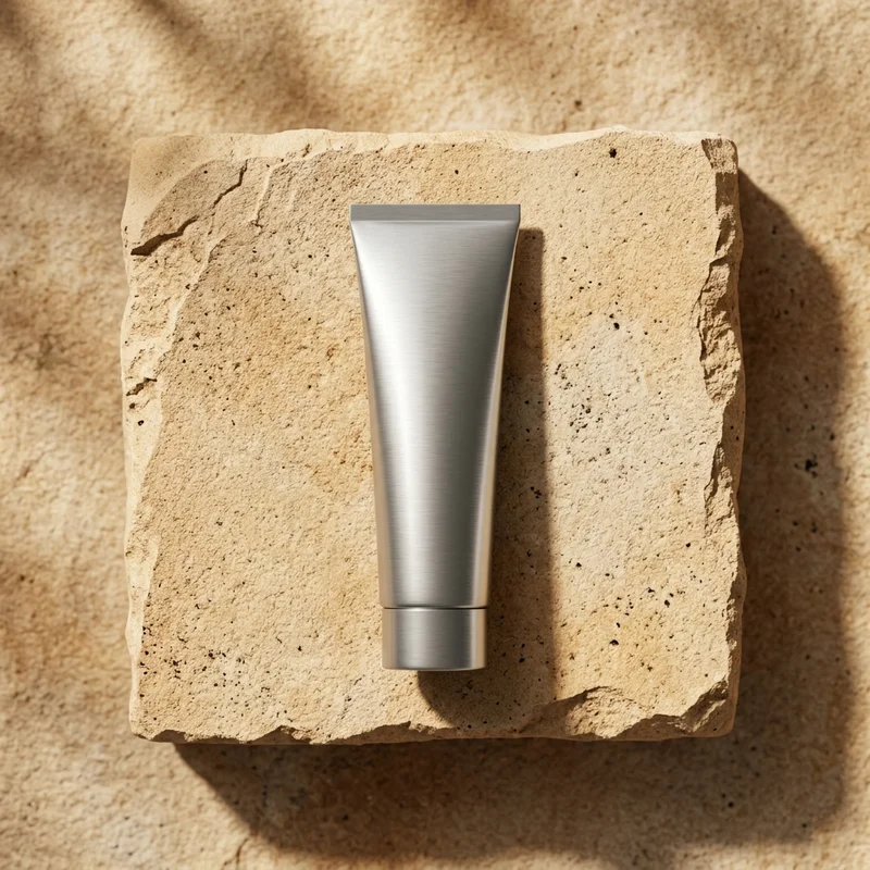Organic skincare on stone