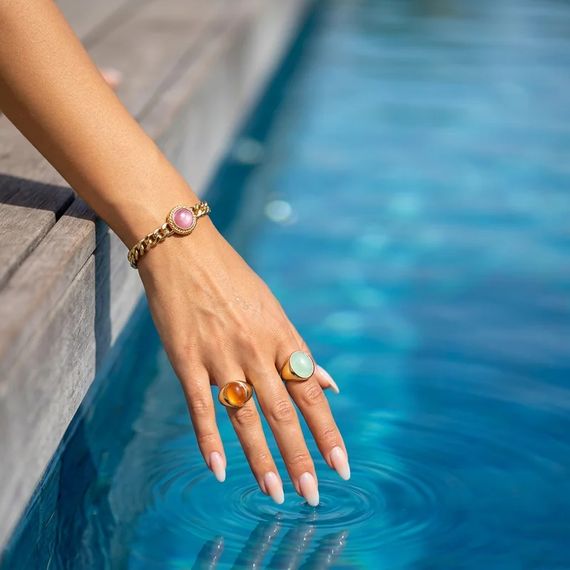 Summer jewelry by the pool