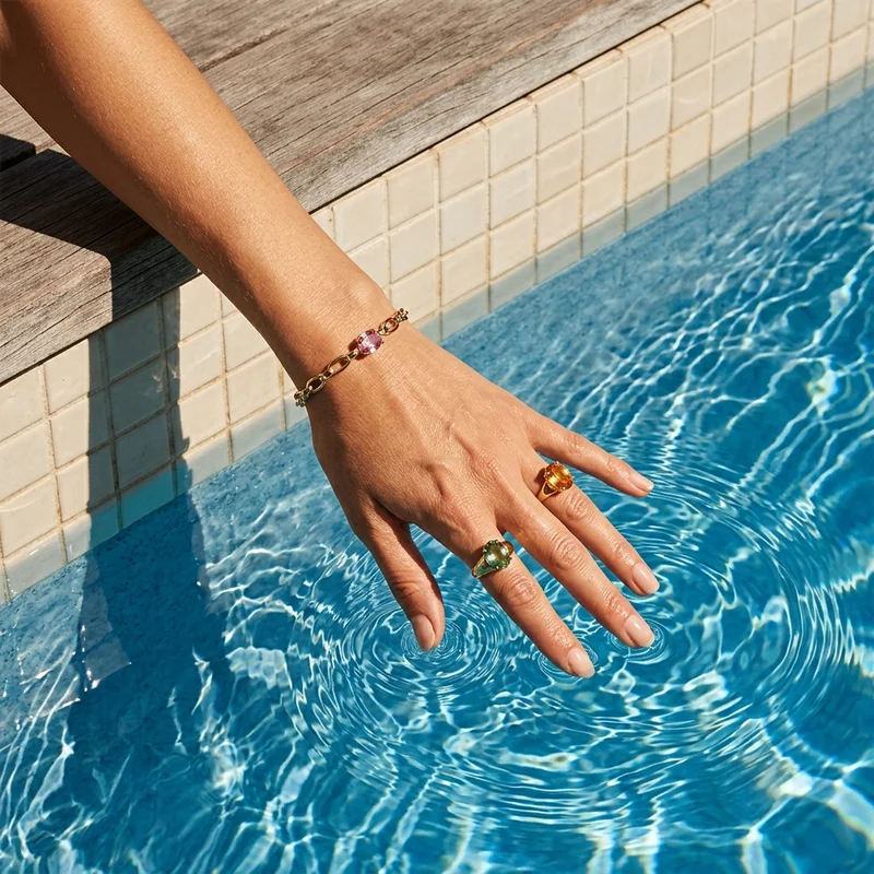 Luxury jewelry poolside