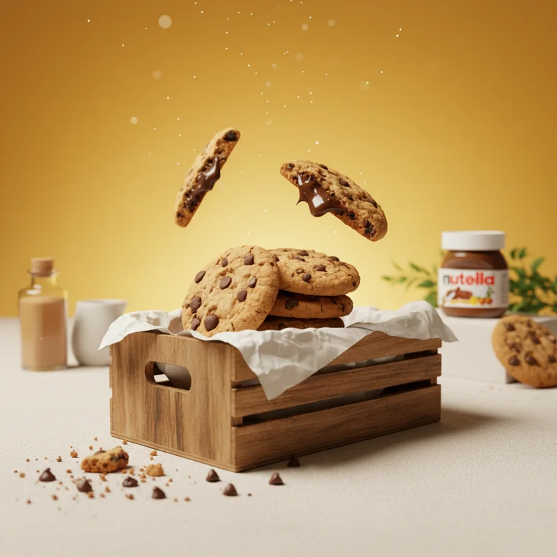 Delicious flying chocolate cookies