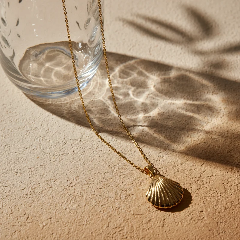 Coastal golden seashell