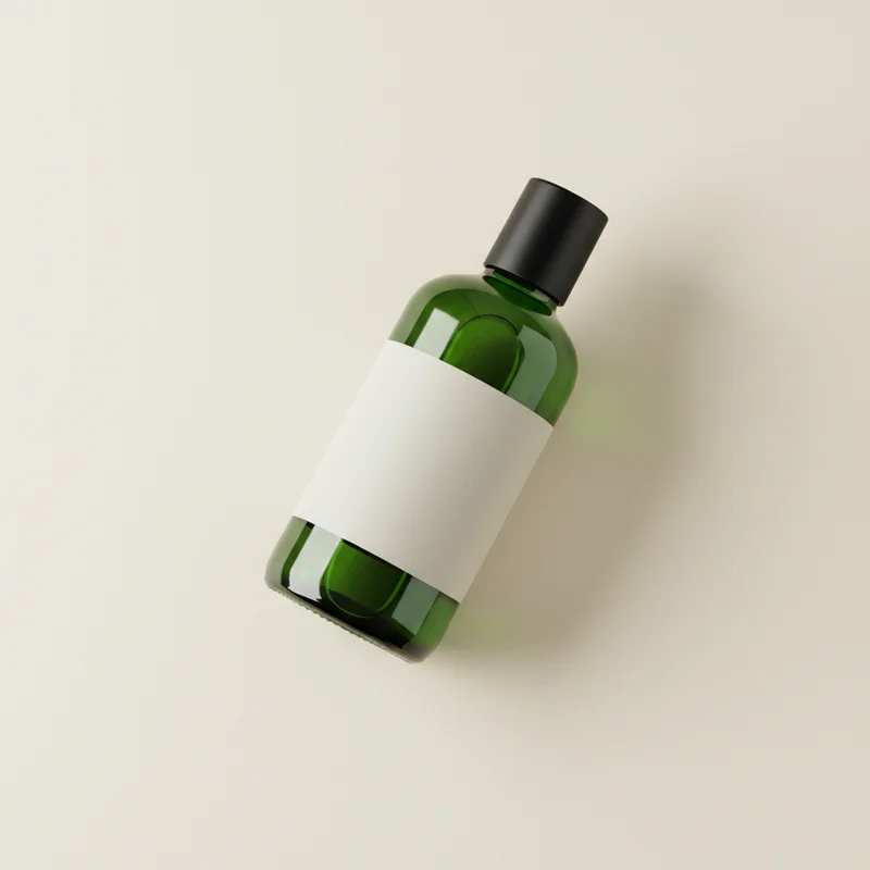 Simple green bottle shadow