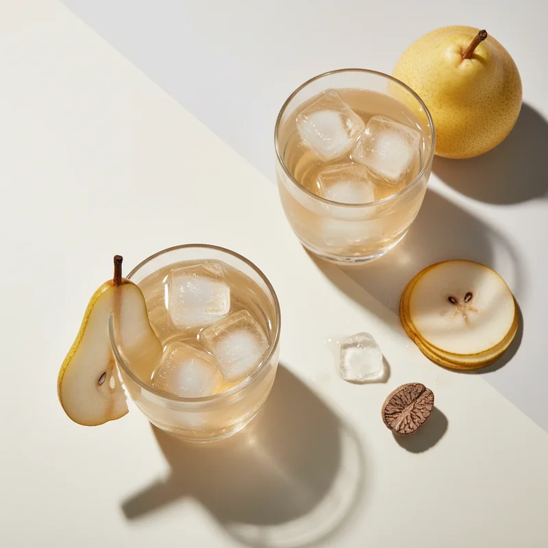 Golden hour pear drinks