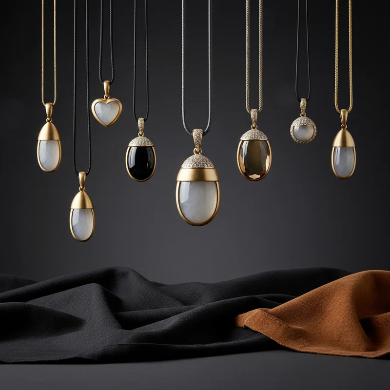 Layered gold pendant necklaces