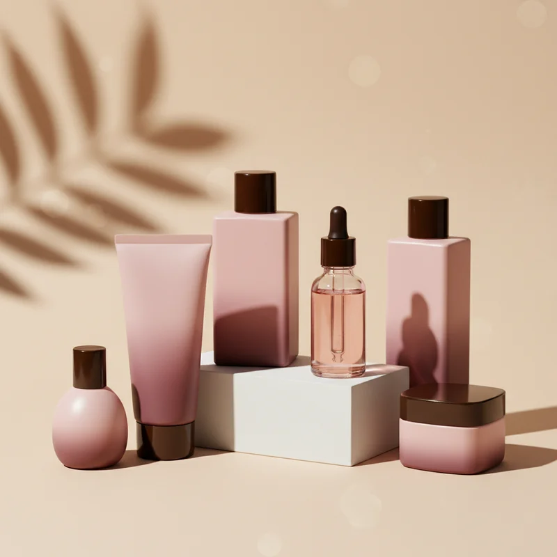 Pink skincare collection