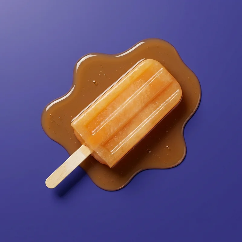 Vibrant orange popsicle