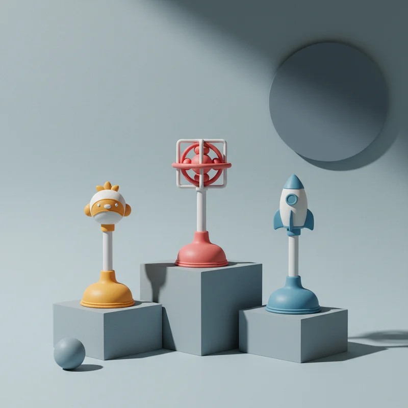 Colorful minimalist toothbrushes