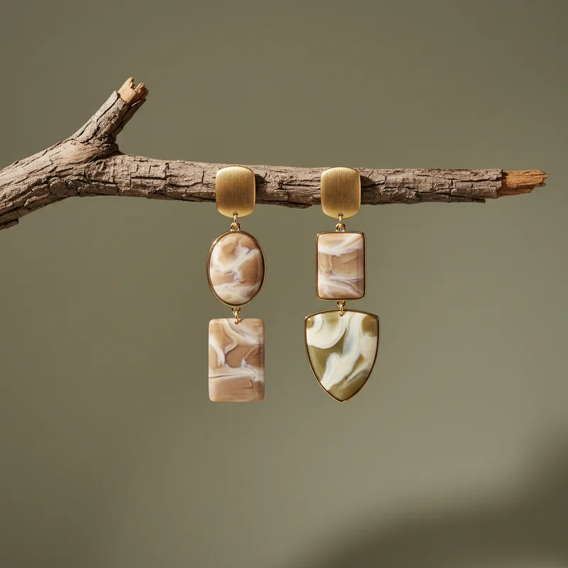 Nature-Inspired Hanging Earrings