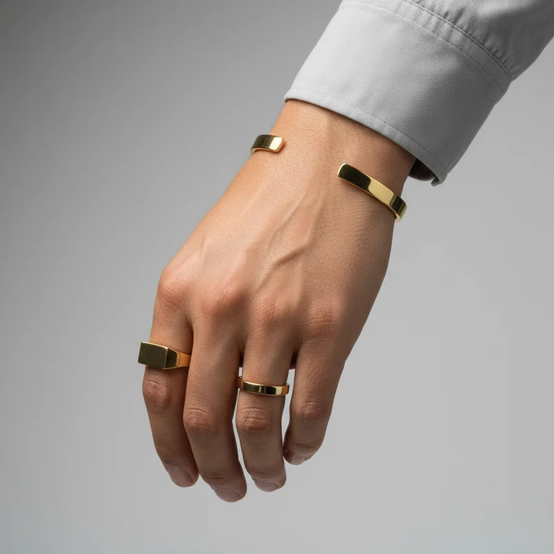 Elegant gold accessory display