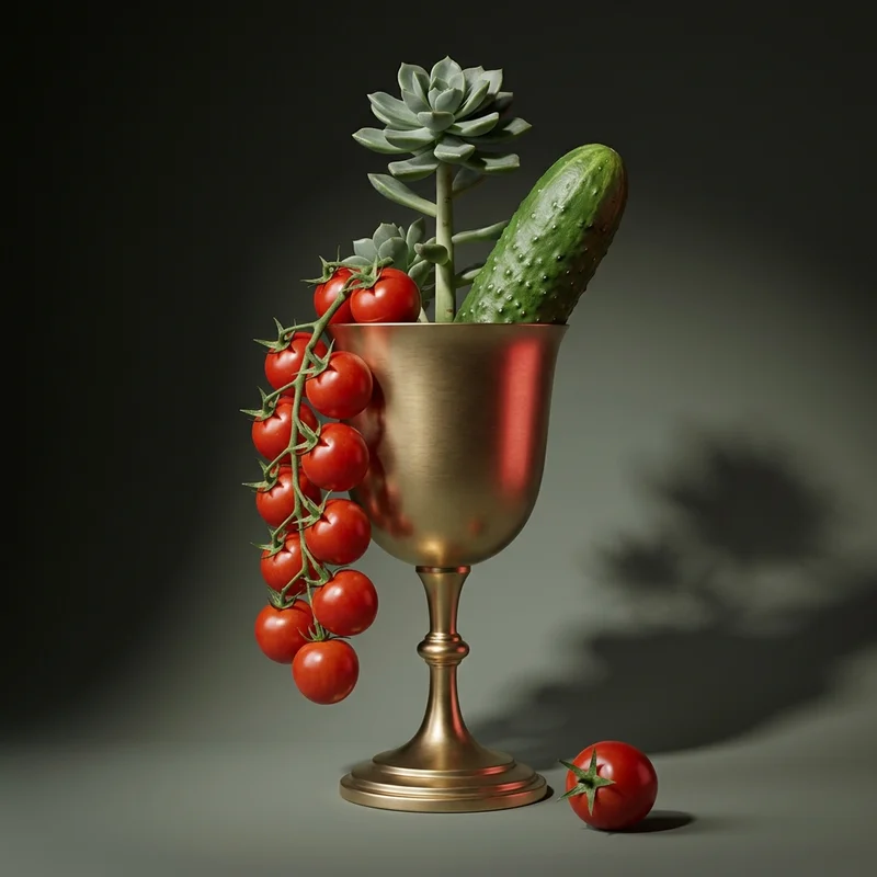 Dramatic garden harvest