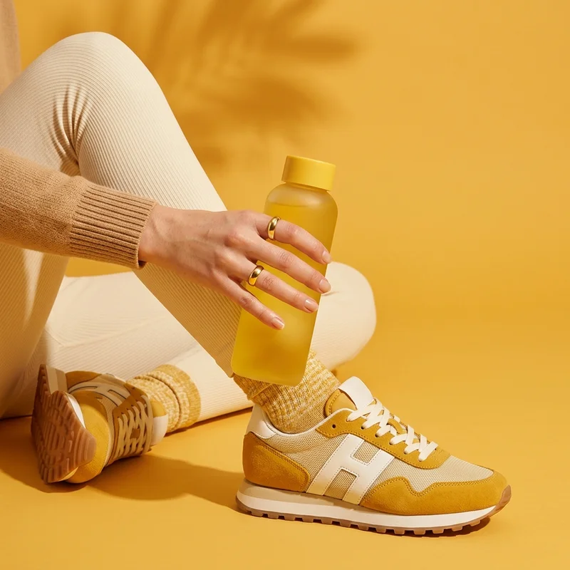 Sunny yellow active lifestyle