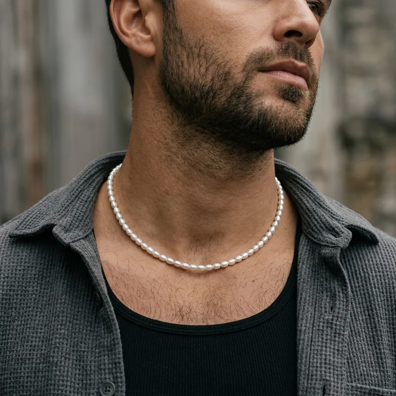 Urban style pearl necklace