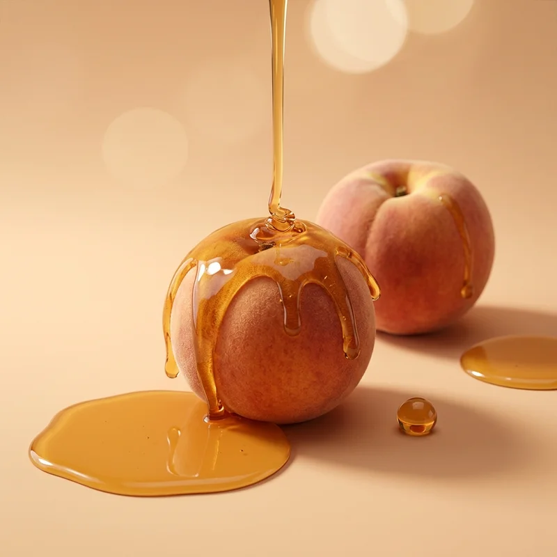 Sweet honey-drizzled peaches