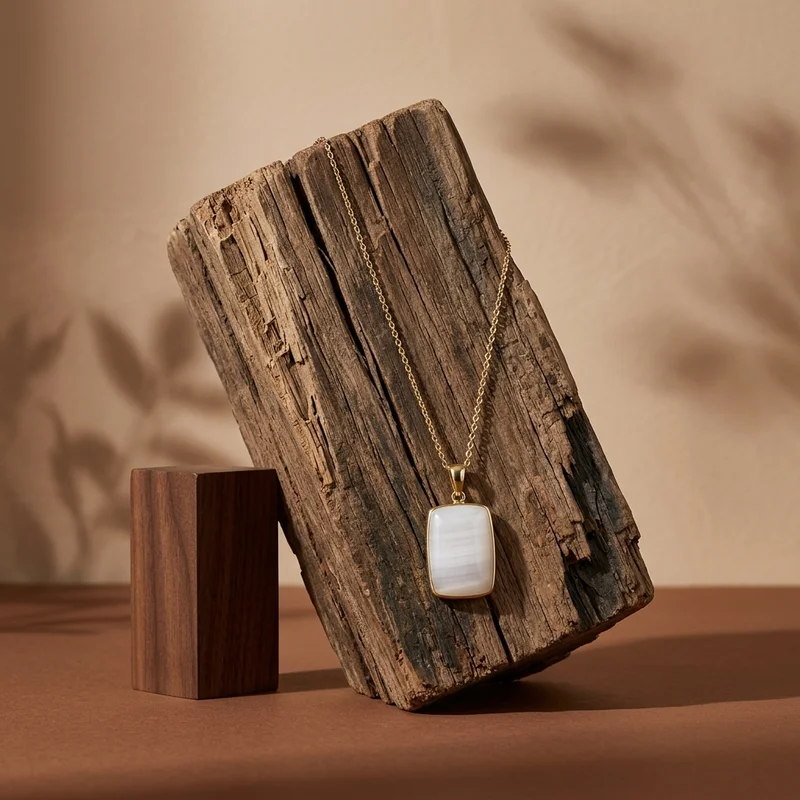 Natural wood jewelry display