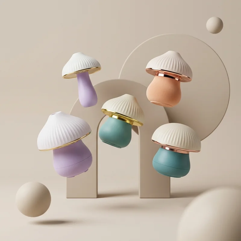 Floating Pastel Mushroom Lamps