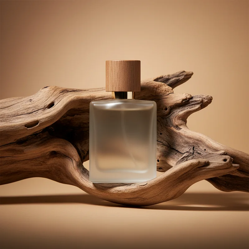 Natural skincare with driftwood