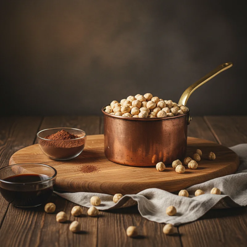 Artisanal hazelnuts and chocolate