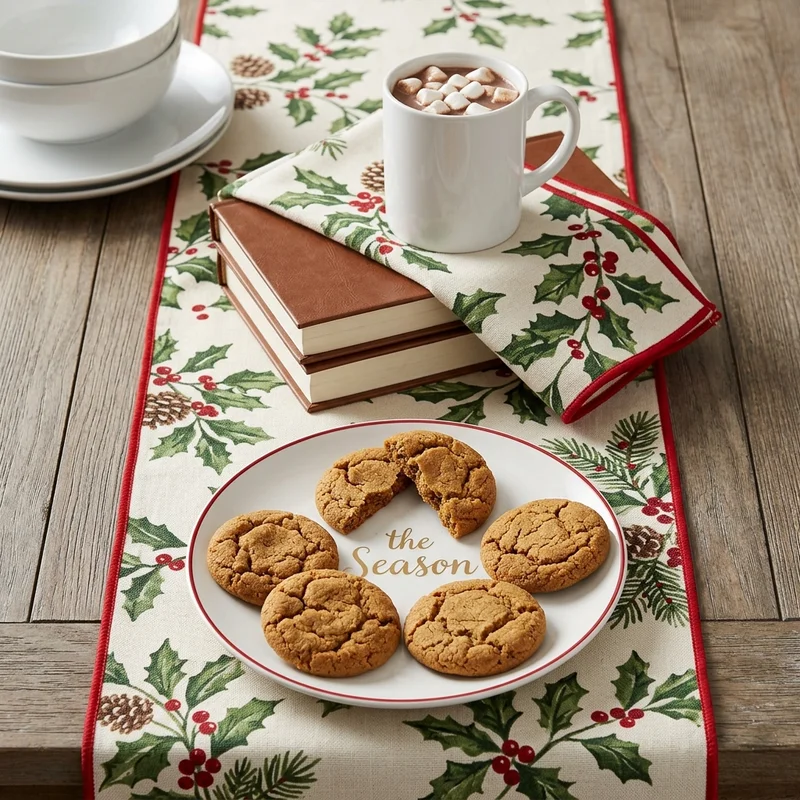 Festive Christmas table setting