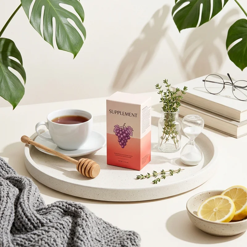 Relaxing herbal tea moment