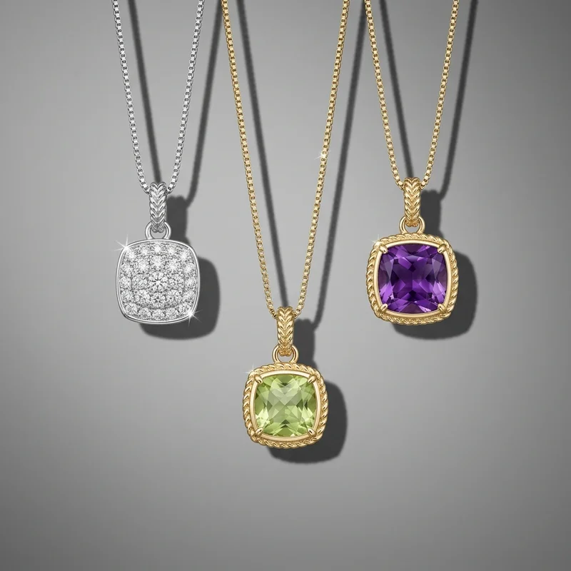 Elegant hanging gemstone necklaces
