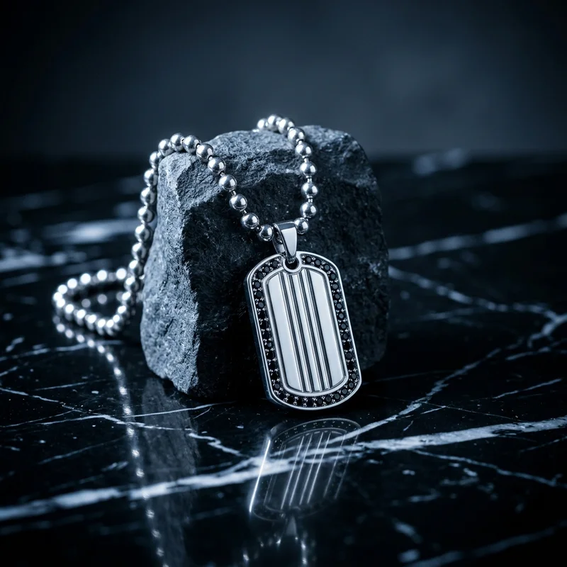 Rugged luxury dog tag
