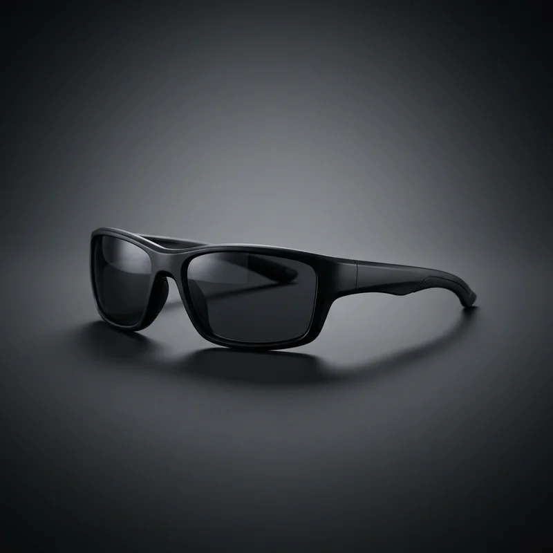 Sleek matte black sunglasses