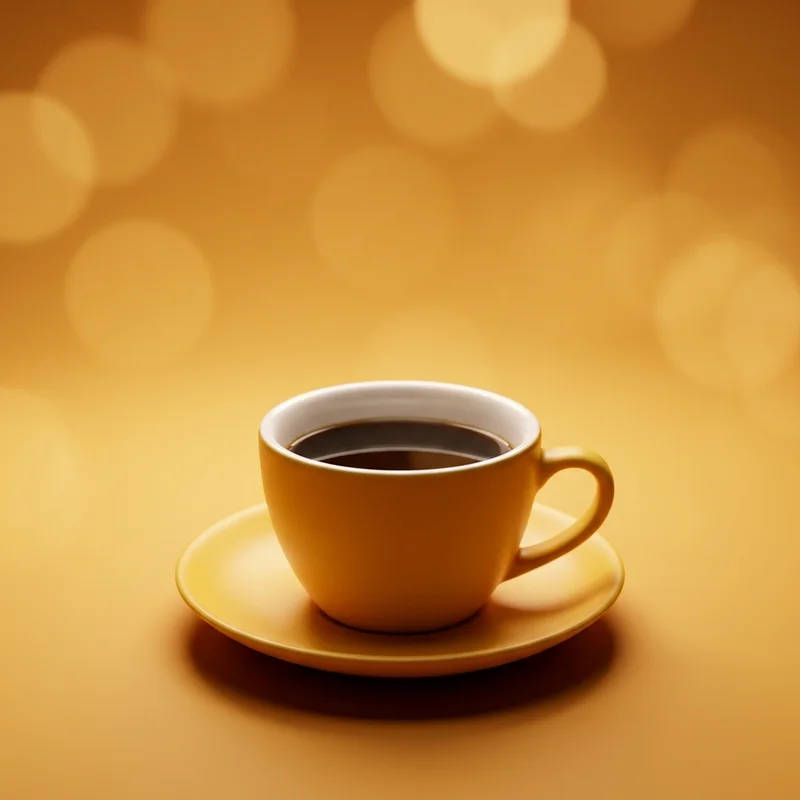 Vibrant Yellow Coffee Cup