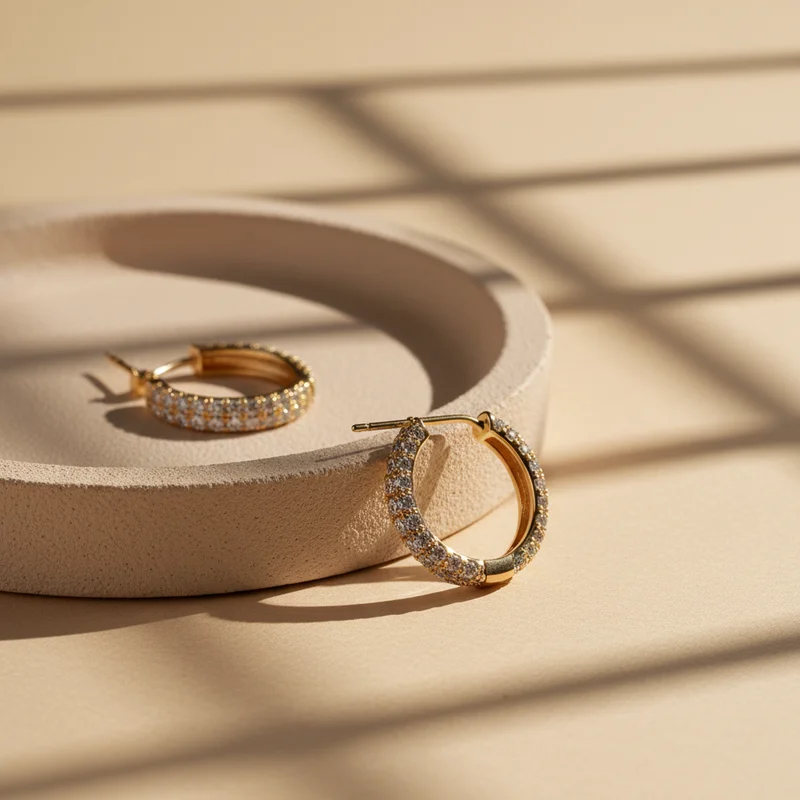 Minimalist gold hoop earrings