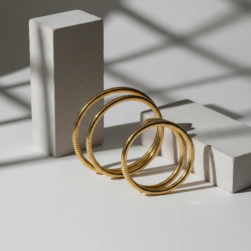 Luxurious Gold Coil Bracelet