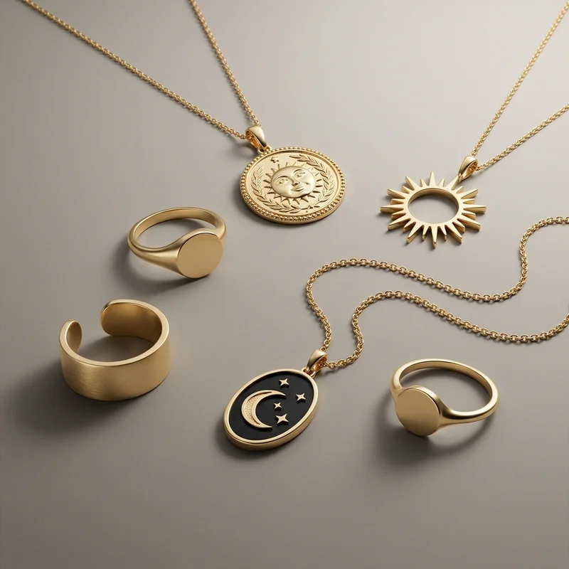 Dainty gold necklaces collection