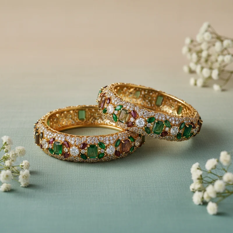 Delicate Gold Bracelet Floral