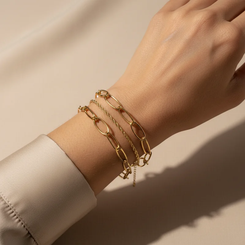 Elegant layered bracelets