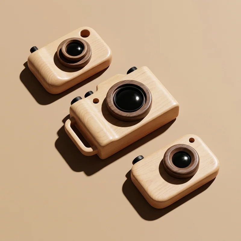 Charming vintage wooden cameras