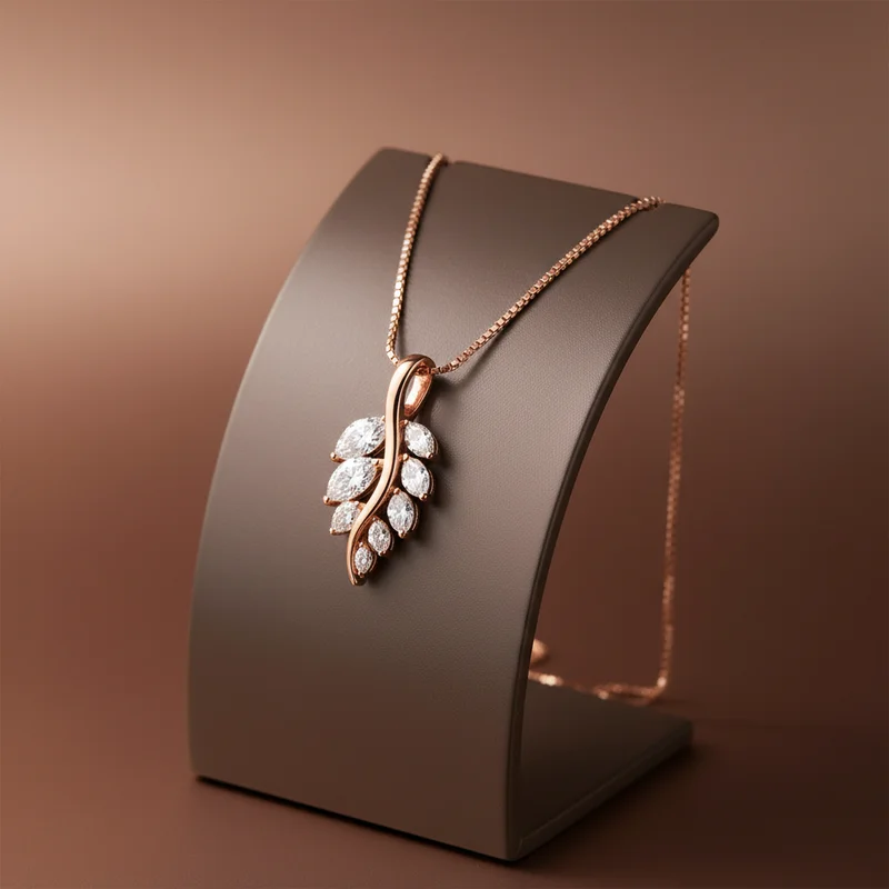 Golden Leaf Pendant Necklace