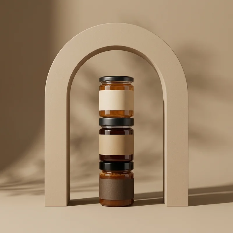 Artisan Jars in Arch Niche